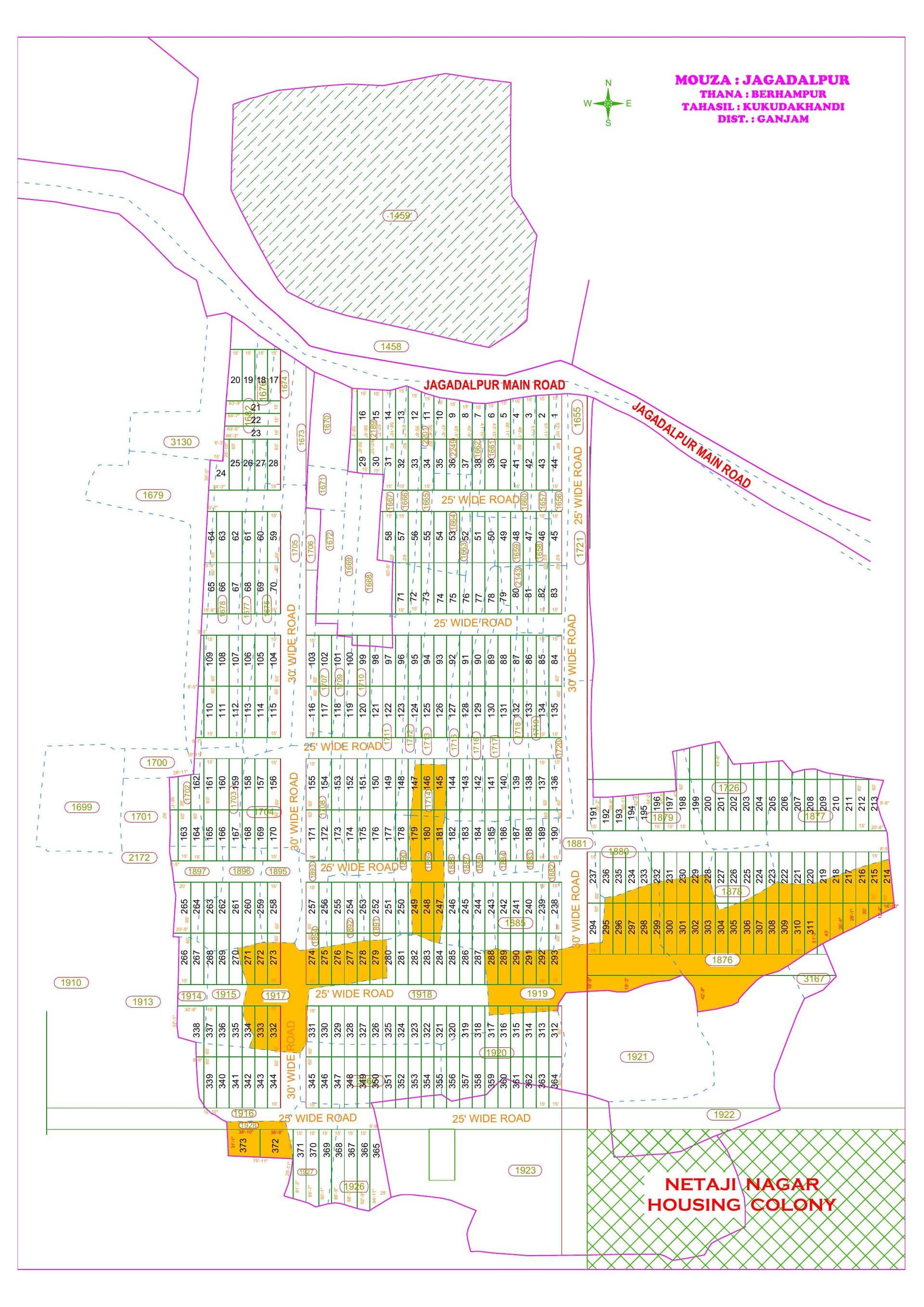 Jagadalpur plotted layout, Berhampur, layout plan