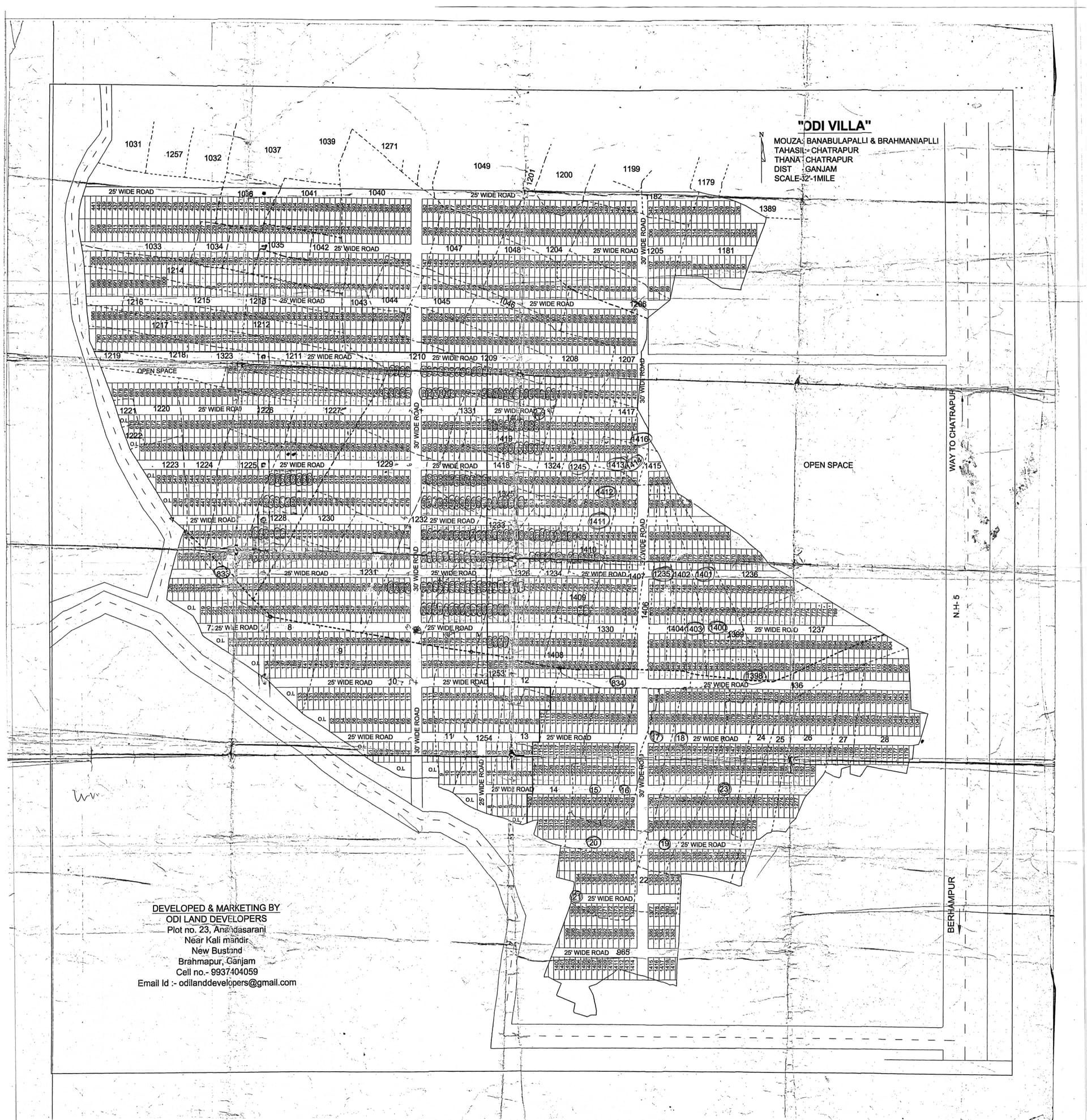 ODI Villa plotted layout, Chatrapur, layout plan